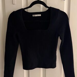 Abercrombie & Fitch Black Ribbed Top